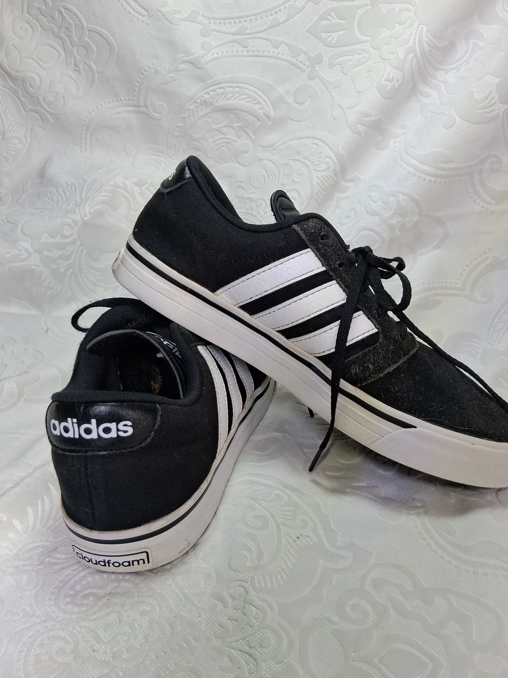 adidas Kids Black and White Low-Top Sneakers